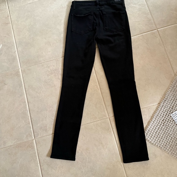 PAIGE Skyline Skinny Midrise Jeans in Black Shadow Wash - Picture 5 of 10